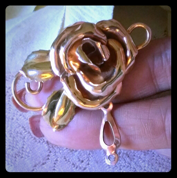 Antique Dorsons Rose Watch or Locket Brooch - Picture 3 of 8